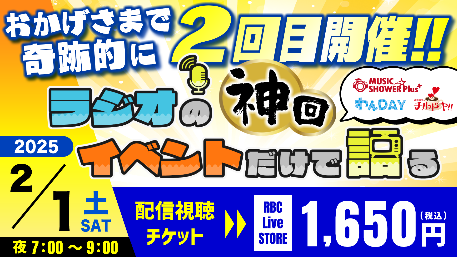 【視聴チケット】第2回ラジオの神回イベントだけで語る